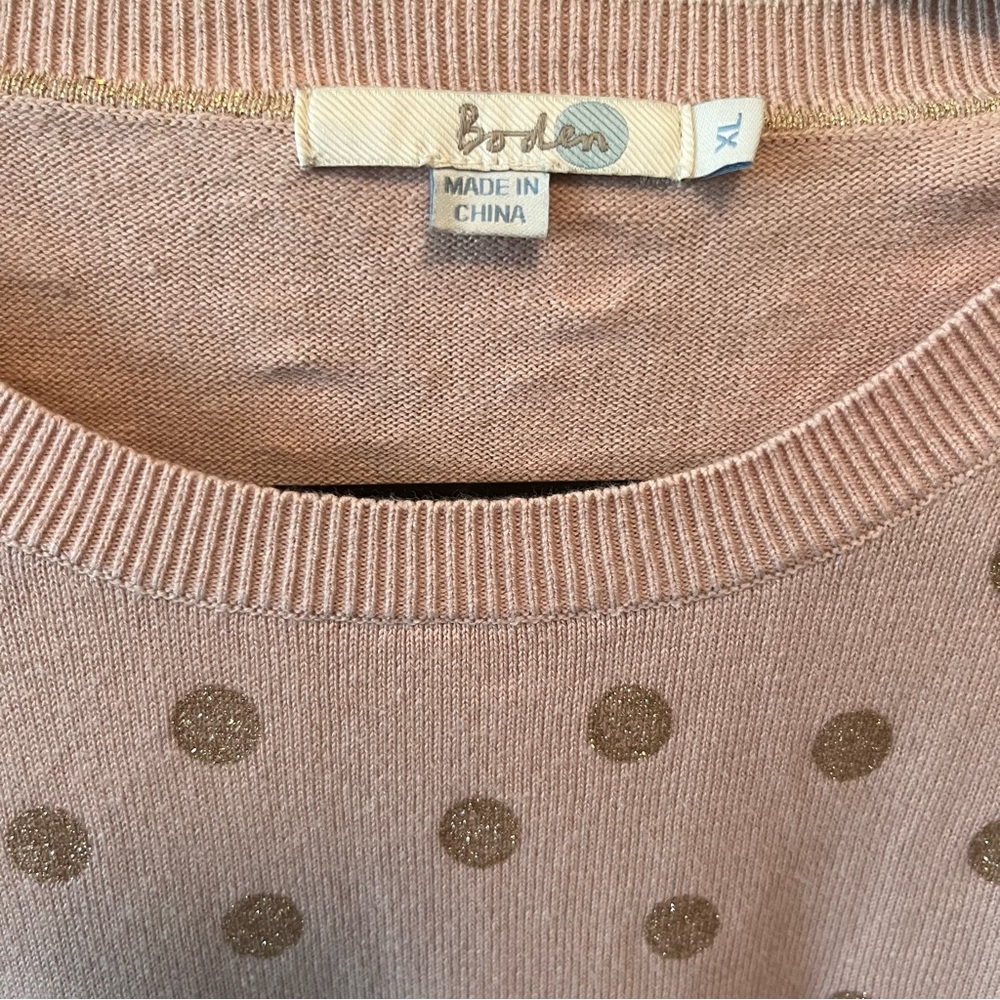 Boden Pink Crew Neck Sweater Lightweight Knit. Women’s XL. - Picture 2 of 5